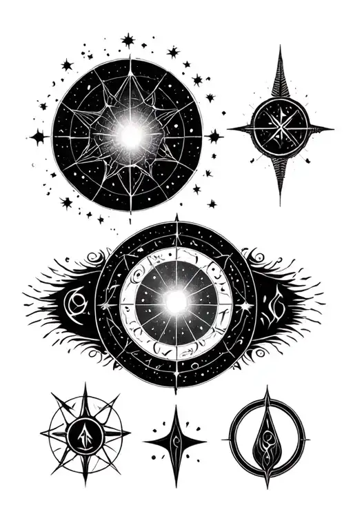 Cosmology And Astrology Symbols