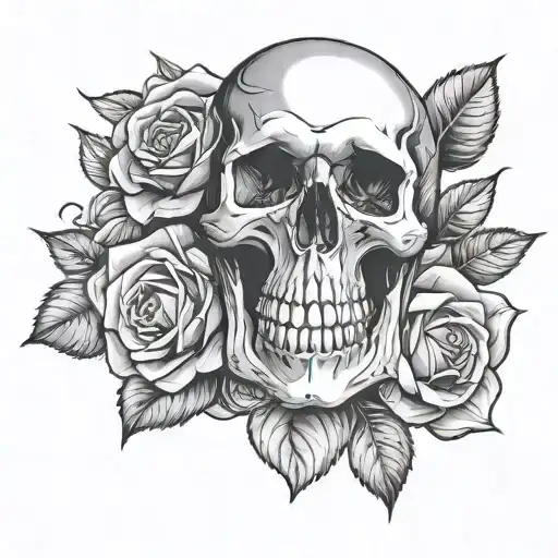 Skull And Rose
