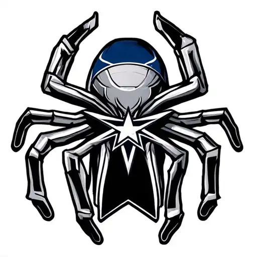 Spider Dallas Cowboys Star Made