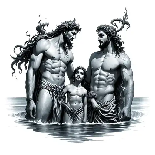 Poseidon With Family