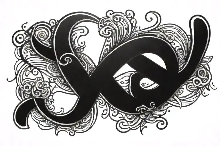 Infinity Symbol Text