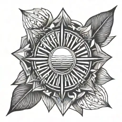 Geometric Lines With Sun Rays