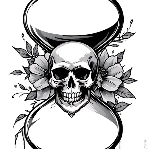 Hourglass With Skull