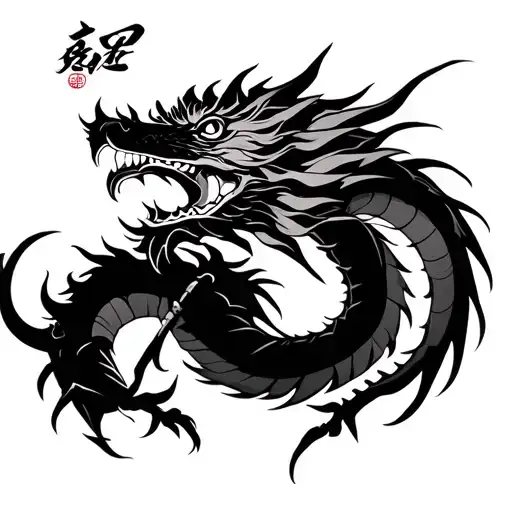 Japanese Dragon Samurai Ninja