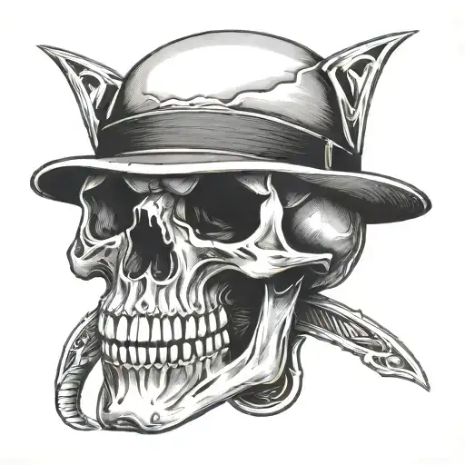 Skull With Mouth Taped