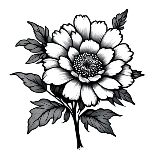 Marigold Flower Intertwined
