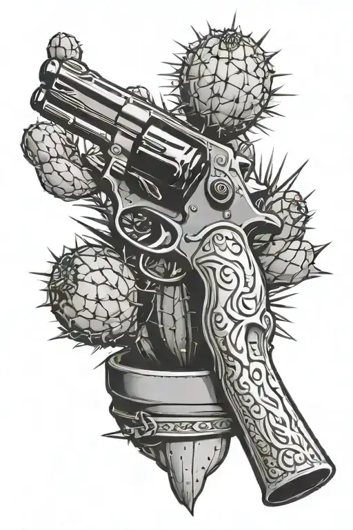 Cactus With Gun Wrapped