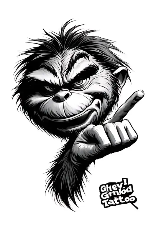 The Grinch Doing A Middle Finger