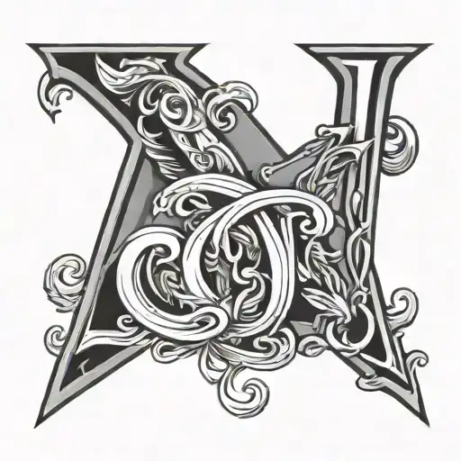 4 L Initials Intertwined