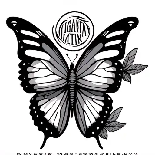 Diganta Name In Right Side Of The Neck Icluding Flying Butterfly Logo