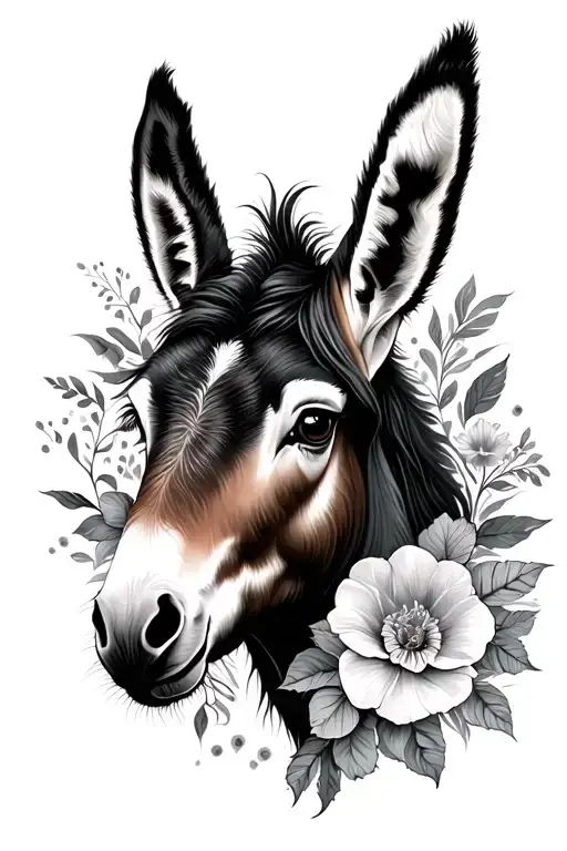 Floral With Donkey Head Sleeve