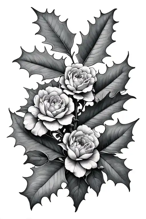 Holly Plants Intertwined And Grace