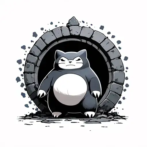 Snorlax Entering Portal