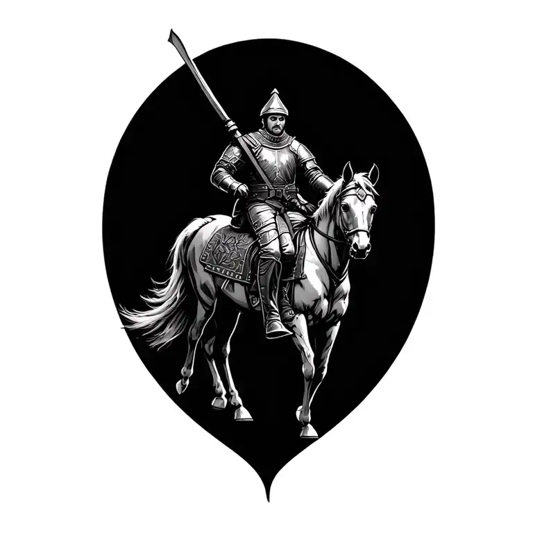 Serbian Knight Riding A Horse