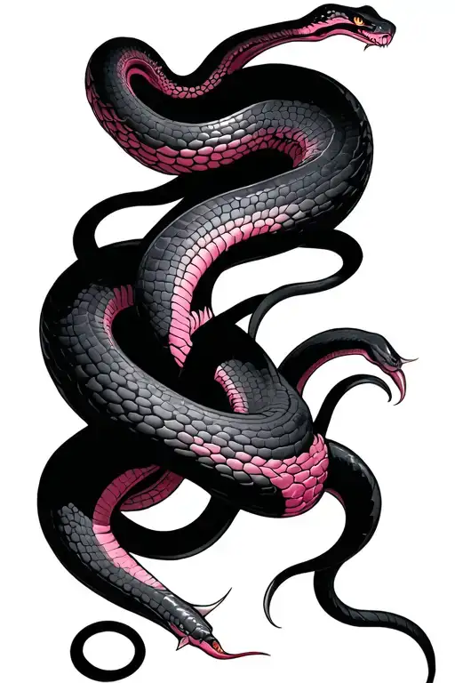 Coiled Pink Snake Spines