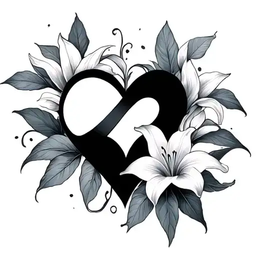 Infinity Symbol Heart And Lilly