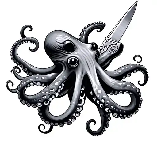 Octopus And Knife