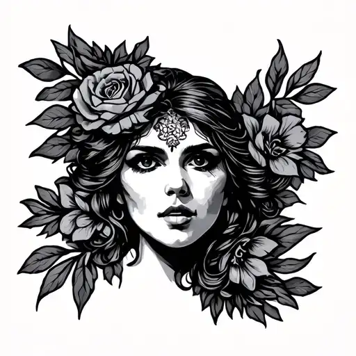 Rosario American Traditional Tattoo Design