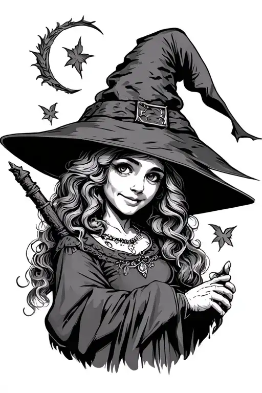 Caring Young Witch Named Grandma Dingbat