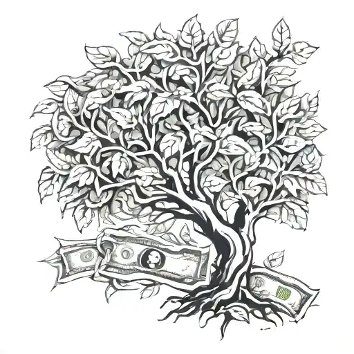 Trees With Leaves Made Of Money
