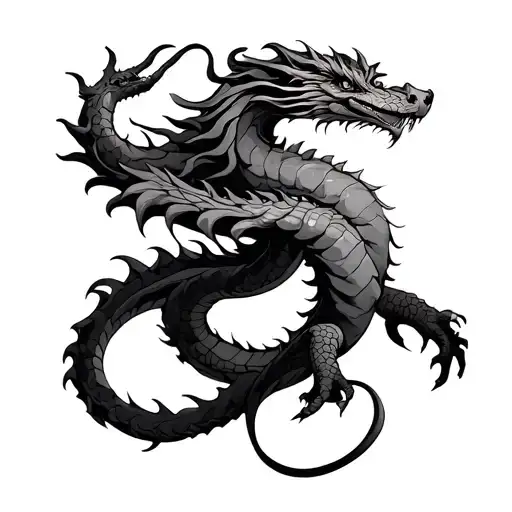 Dragon Wrapping Around Fingers