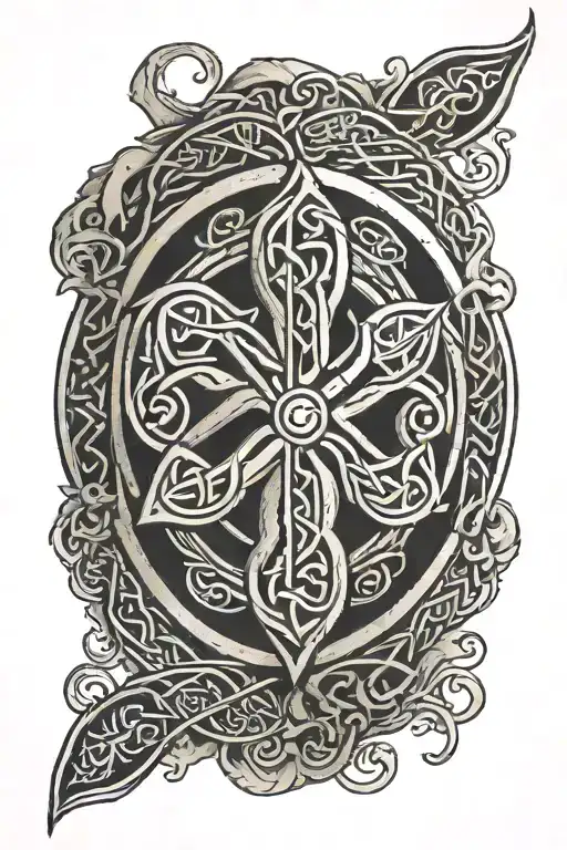 Celtic Tattoo For Right Arm With Protection Rune