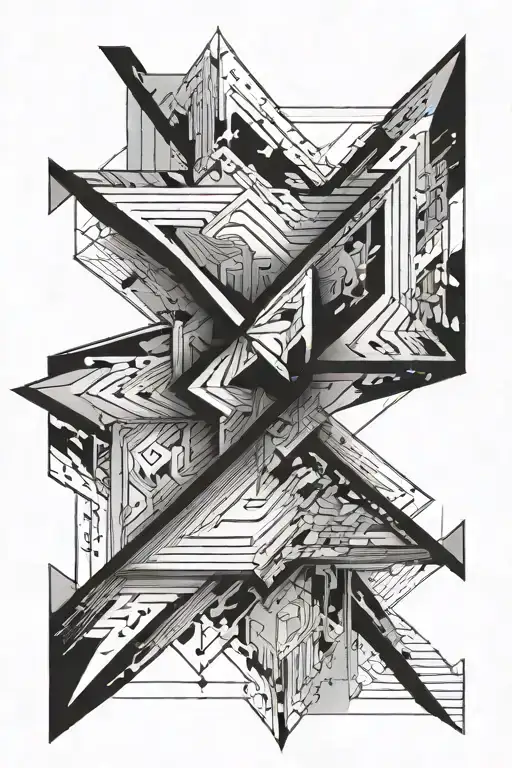 Geometric Arrow For February 1997