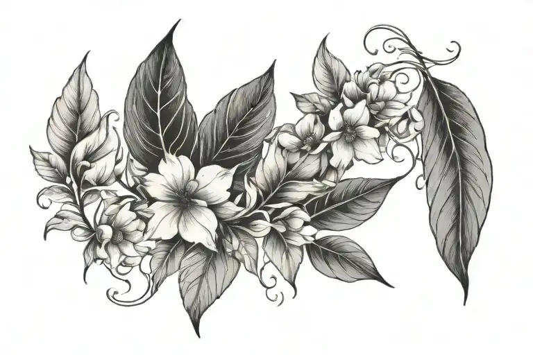 Leaves And Flowers