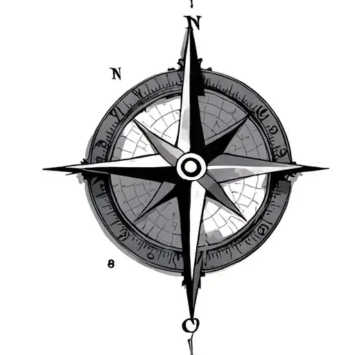 Wind Rose On A Compass