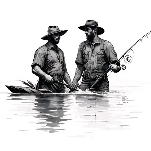 Wild Magnolia Two Men Fishing