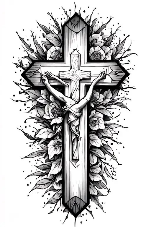 Cross And Psalms 91 Forearm