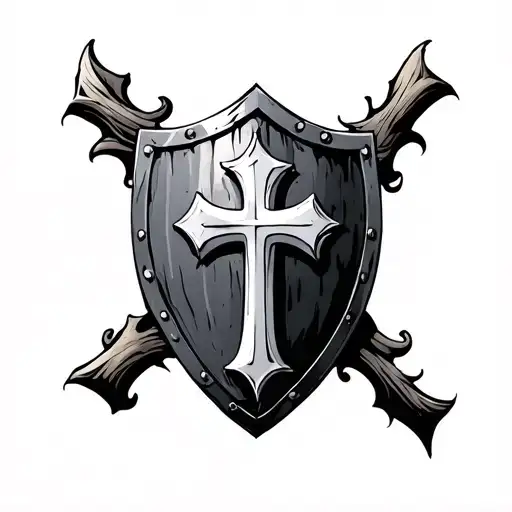 Shield With Cross