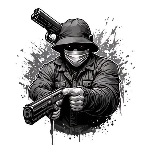 Take Risk With A Robber And A Gun Surrounded