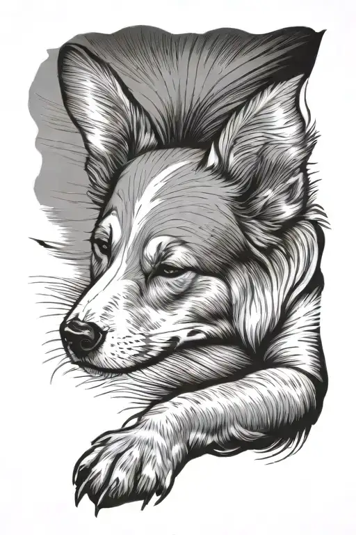 Corgi Sleeping