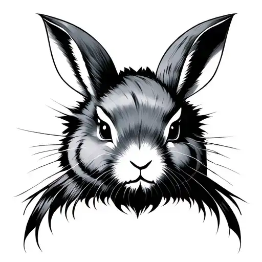 Samurai Rabbit Tattoo Design