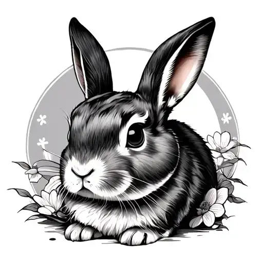 Japanese Rabbit Tattoo Design
