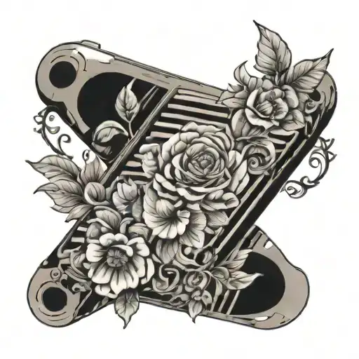 Patchwork Floral Harmonica