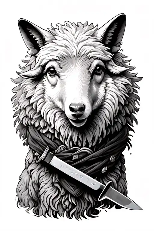 Sheep In Wolf Cloth With Knife