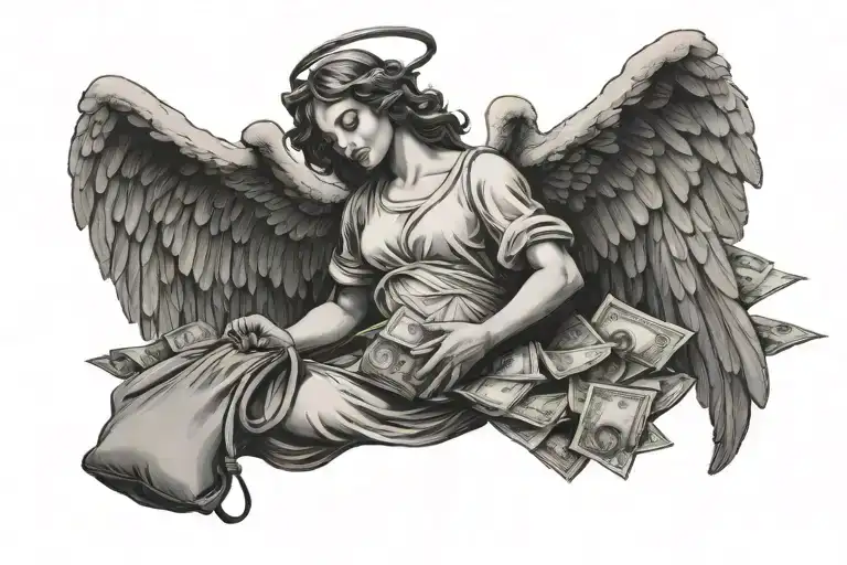 Angel With Money Bag