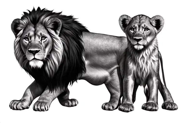 Lion And Cub