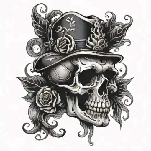 Human Skull Adorned