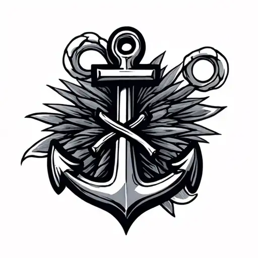 Boat Anchor With The Letter In Incorporated Somehow