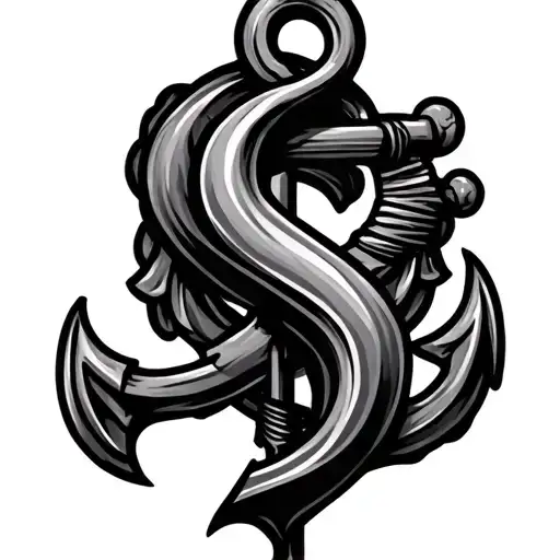 Boat Anchor With The Letter S
