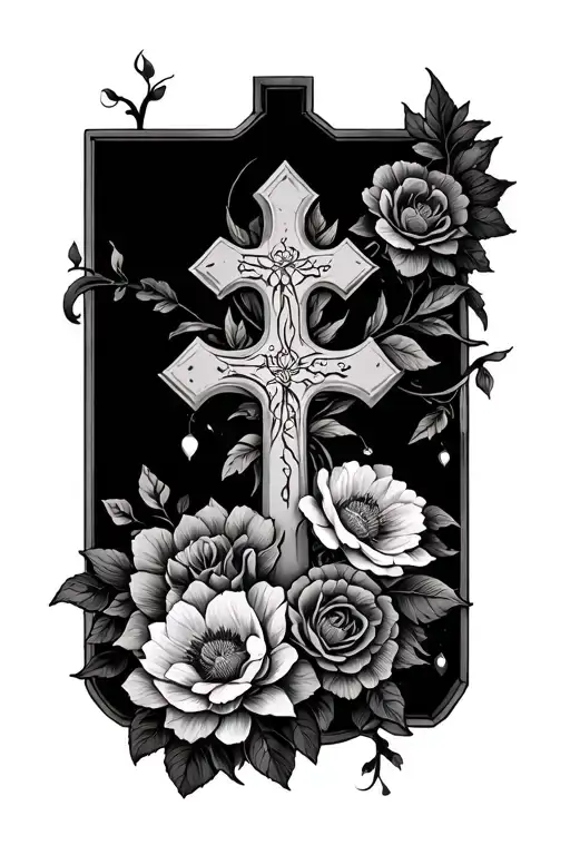 Seven Deadly Sins With Flowers And Cross