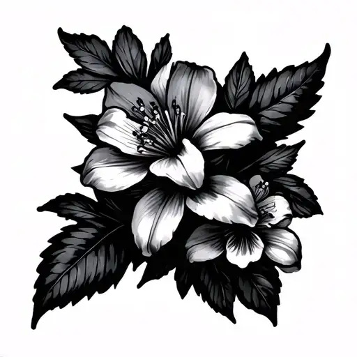 Jowie With Larkspur Flowers Intertwined