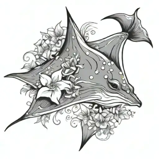Sting Ray Filling With Flowers