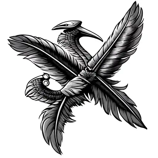 Cherokee Feathers Marine Corps Emblem