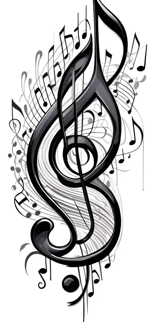 Musical Notes Forming