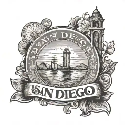 San Diego Postage Stamp Tattoo That Embodies