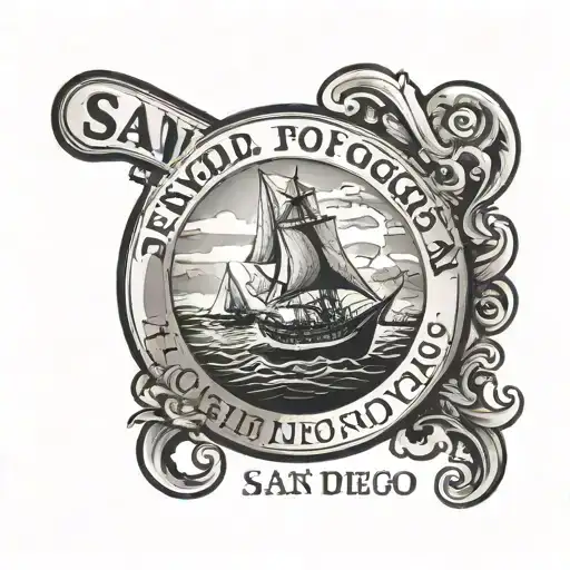 Simple San Diego Postage Stamp